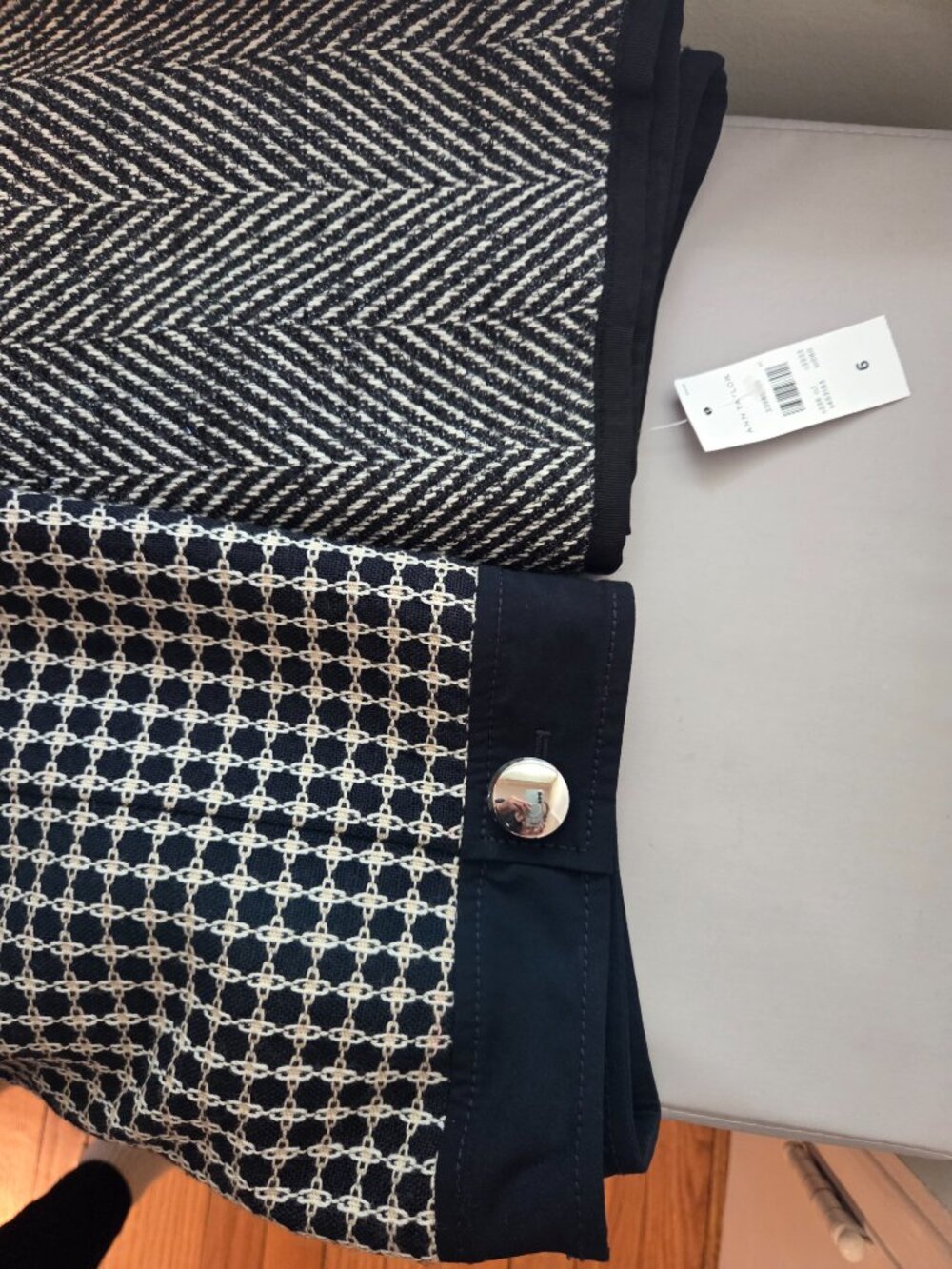Two skirts: Ann Taylor Wool Sparkle Herringbone Skirt 6 and 8p NWT